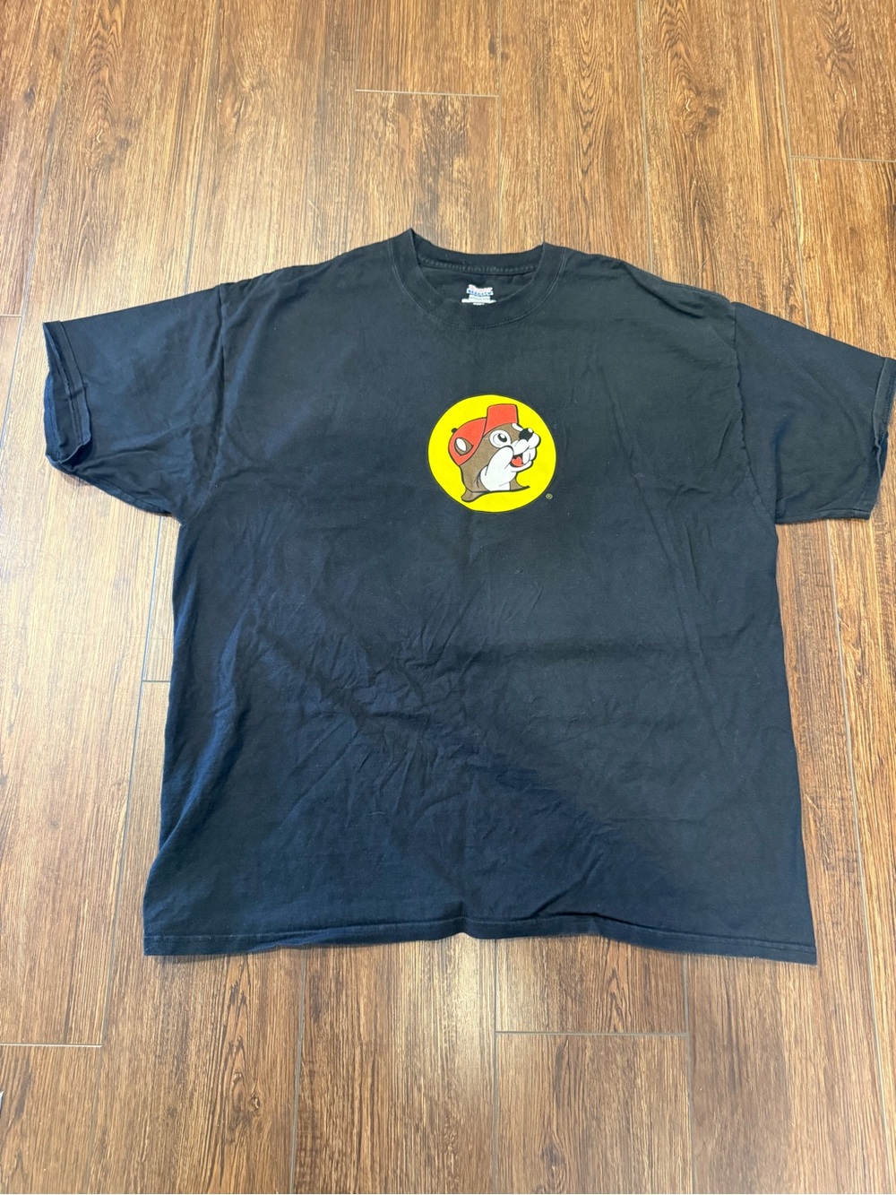 Buccees Texas Black Graphic Tee with Yellow & Red Logo